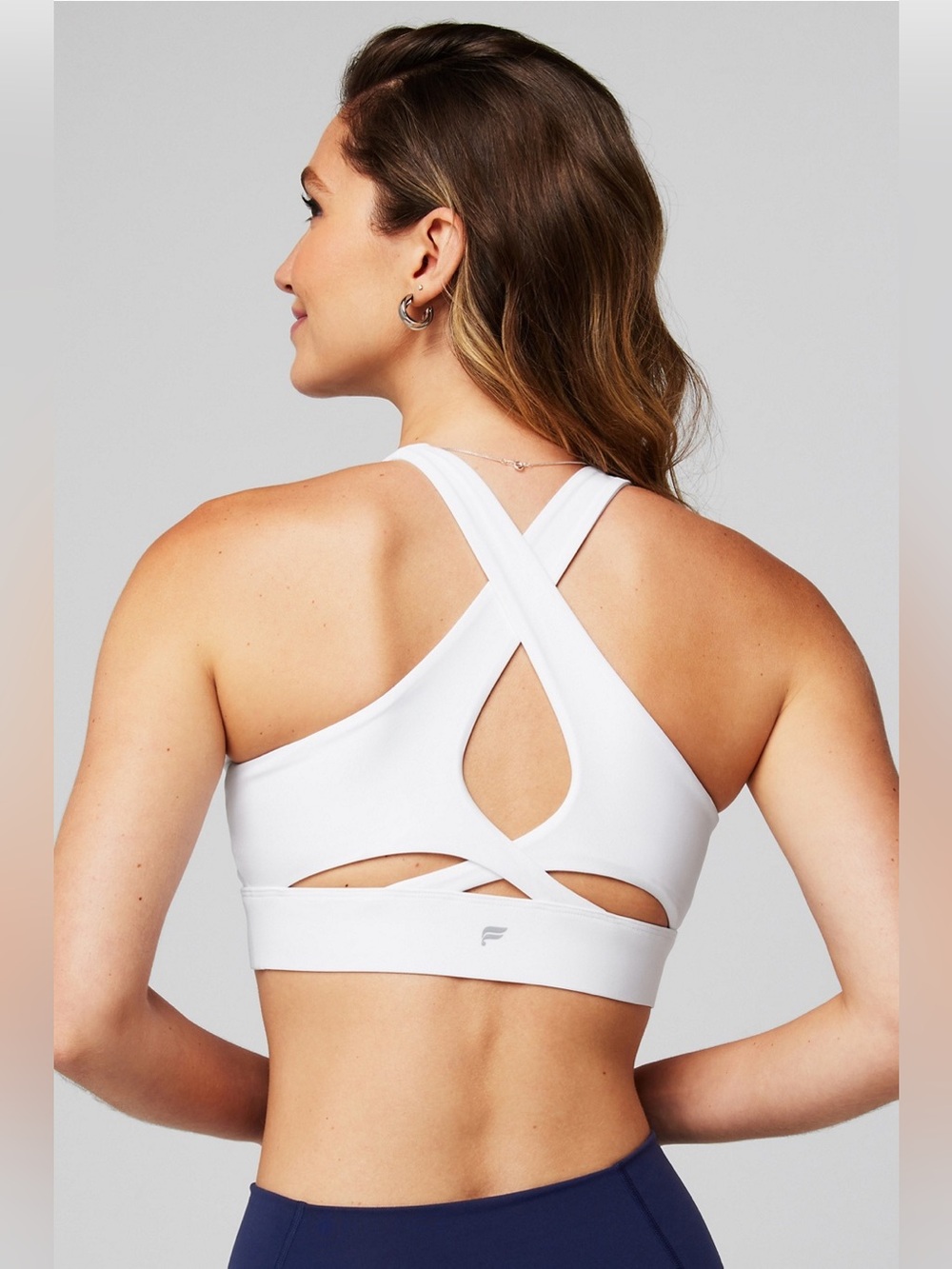 Fabletics No-Bounce High Impact Sports Bra Classic White
